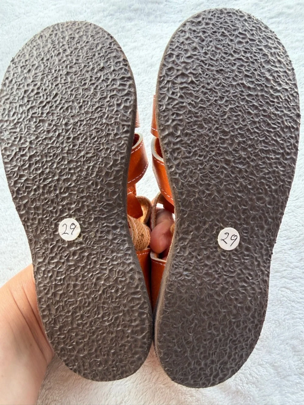Huaraches-Unisex Sandals in Rust Orange Size 29 (US:11)